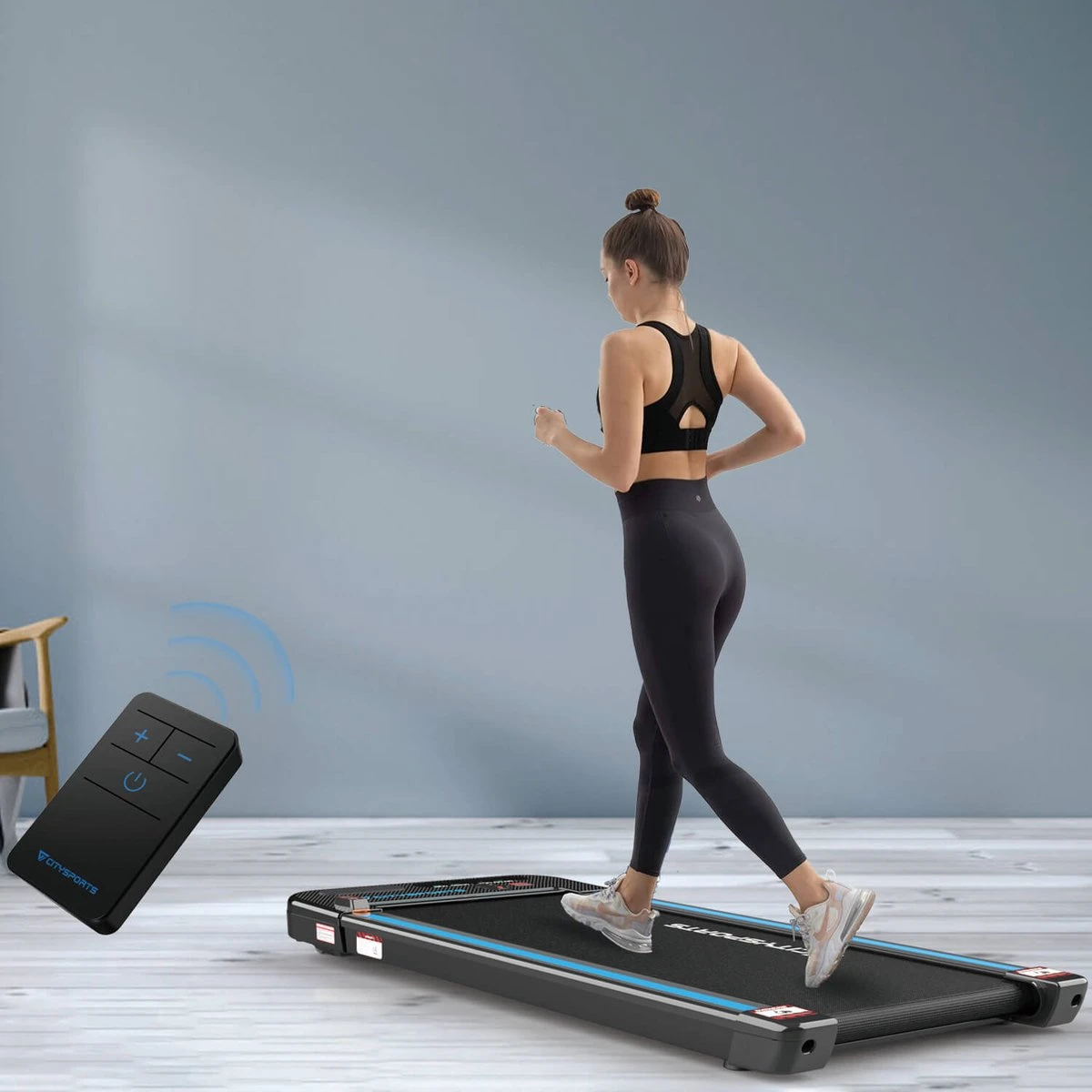 Merkloos CITYSPORTS Loopband, Elektrisch, Motor 440 W, Instelbare Snelheid, LCD-scherm En Calorieënteller, Geïntegreerde Bluetooth-luidspreker, Ultradun En Stil, Voor Thuis/kantoor 3 Merkloos CITYSPORTS Loopband, Elektrisch, Motor 440 W, Instelbare Snelheid, LCD-scherm En Calorieënteller, Geïntegreerde Bluetooth-luidspreker, Ultradun En Stil, Voor Thuis/kantoor