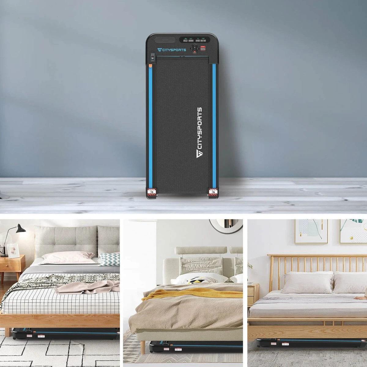 Merkloos CITYSPORTS Loopband, Elektrisch, Motor 440 W, Instelbare Snelheid, LCD-scherm En Calorieënteller, Geïntegreerde Bluetooth-luidspreker, Ultradun En Stil, Voor Thuis/kantoor 10 Merkloos CITYSPORTS Loopband, Elektrisch, Motor 440 W, Instelbare Snelheid, LCD-scherm En Calorieënteller, Geïntegreerde Bluetooth-luidspreker, Ultradun En Stil, Voor Thuis/kantoor - Afbeelding 8