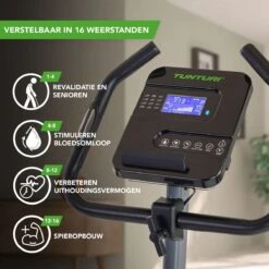 Tunturi Cardio Fit E35 Hometrainer - Ergometer - Bluetooth - Fitnessfiets Met 12 Verschillende Trainingsprogramma's - Comfort Plus Zadel 19 Tunturi Cardio Fit E35 Hometrainer - Ergometer - Bluetooth - Fitnessfiets Met 12 Verschillende Trainingsprogramma's - Comfort Plus Zadel -Fit Verkoop 1200x1200 265