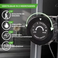 Tunturi Cardio Fit B25 X Bike - Hometrainer Met Rugleuning - Fitnessfiets Opvouwbaar - 8 Weerstandsniveaus - Tablethouder -Fit Verkoop 1200x1200 285