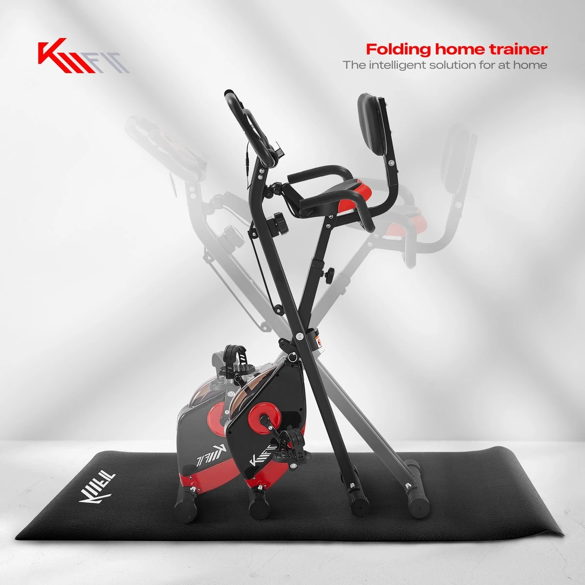 KM-Fit Hometrainer, Fitnessfiets, Opvouwbare Fitnessfiets, Tot 100kg 9 KM-Fit Hometrainer, Fitnessfiets, Opvouwbare Fitnessfiets, Tot 100kg - Afbeelding 7