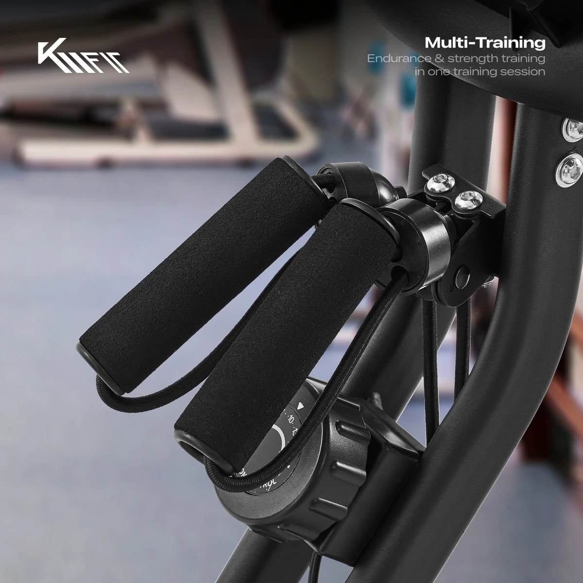 KM-Fit Hometrainer, Fitnessfiets, Opvouwbare Fitnessfiets, Tot 100kg 14 KM-Fit Hometrainer, Fitnessfiets, Opvouwbare Fitnessfiets, Tot 100kg - Afbeelding 12