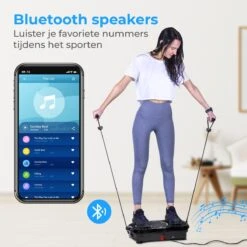 Nuvance - Trilplaat Fitness - Met Bluetooth Speaker - Incl Stretchbands - Voor Benen En Bloedsomloop - Trainingsapparatuur Voor Uithoudingstraining -Fit Verkoop 1200x1200 375