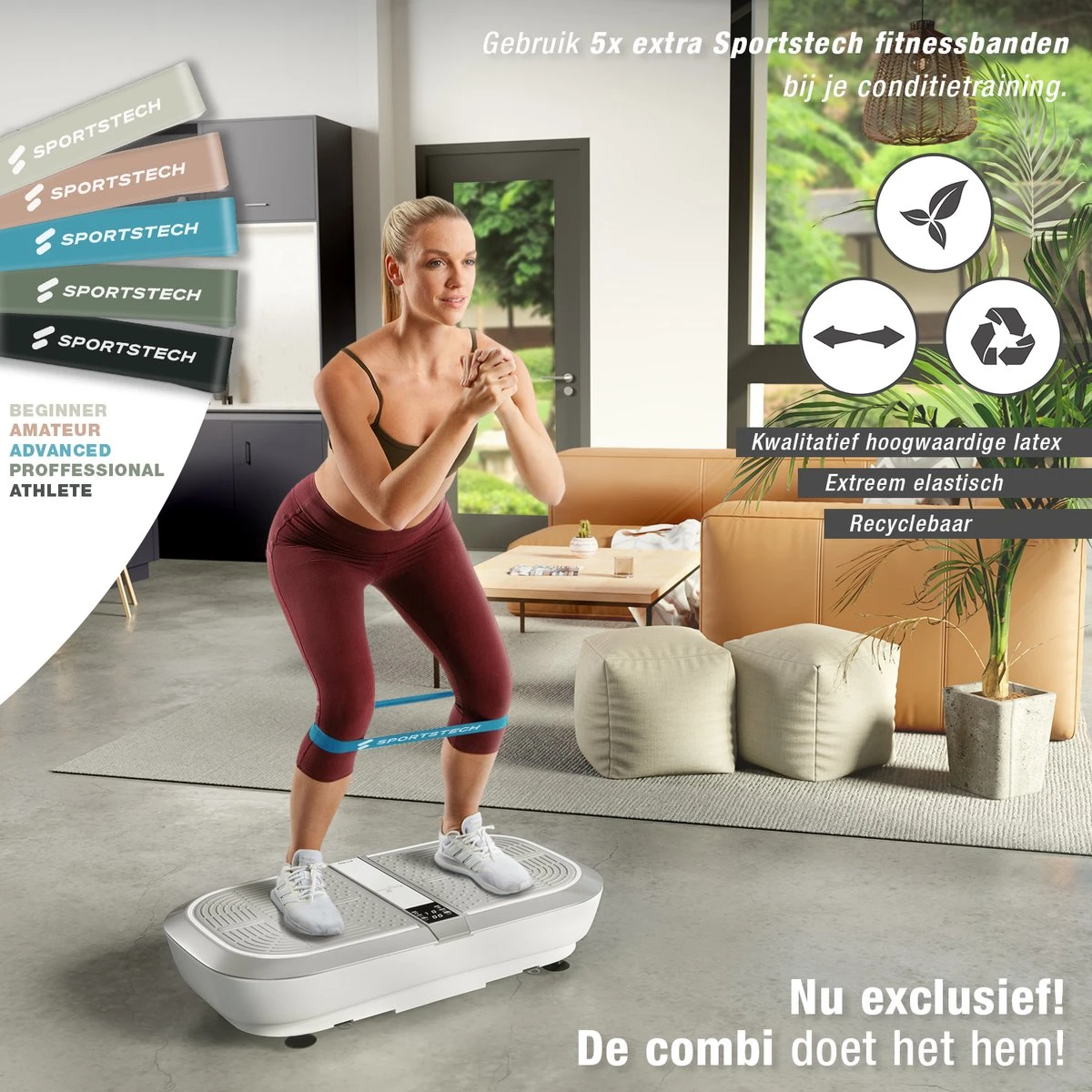 Sportstech Germany VP300 Trilplaat - 2x1000 Watt - Bluetooth 4 Sportstech Germany VP300 Trilplaat - 2x1000 Watt - Bluetooth - Afbeelding 2