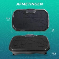 Luxari - Trilplaat Pro - Bluetooth Speaker - 5 Trainingsprogramma's & 180 Niveaus - 2 Fitness Weerstandskabels - Afstandsbediening - Zwart -Fit Verkoop 1200x1200 397