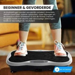 BX Fitness® - Trilplaat Fitness Body Zilver - Incl Weerstandsbanden & Voedingsgids - Sport Trilplaat - Powerplate Voor Cardiotrainingen - Trainingsapparatuur Voor Krachttraining - Ontvang NU Met Duidelijke Handleiding Met Oefeningen + Recepten! -Fit Verkoop 1200x1200 411