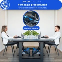 Blue Lion Stoelfiets - Mini Hometrainer - Bureaufiets - Deskbike Voor Onder Bureau - Stepper - Crosstrainer - Bluetooth -Fit Verkoop 1200x1200 445