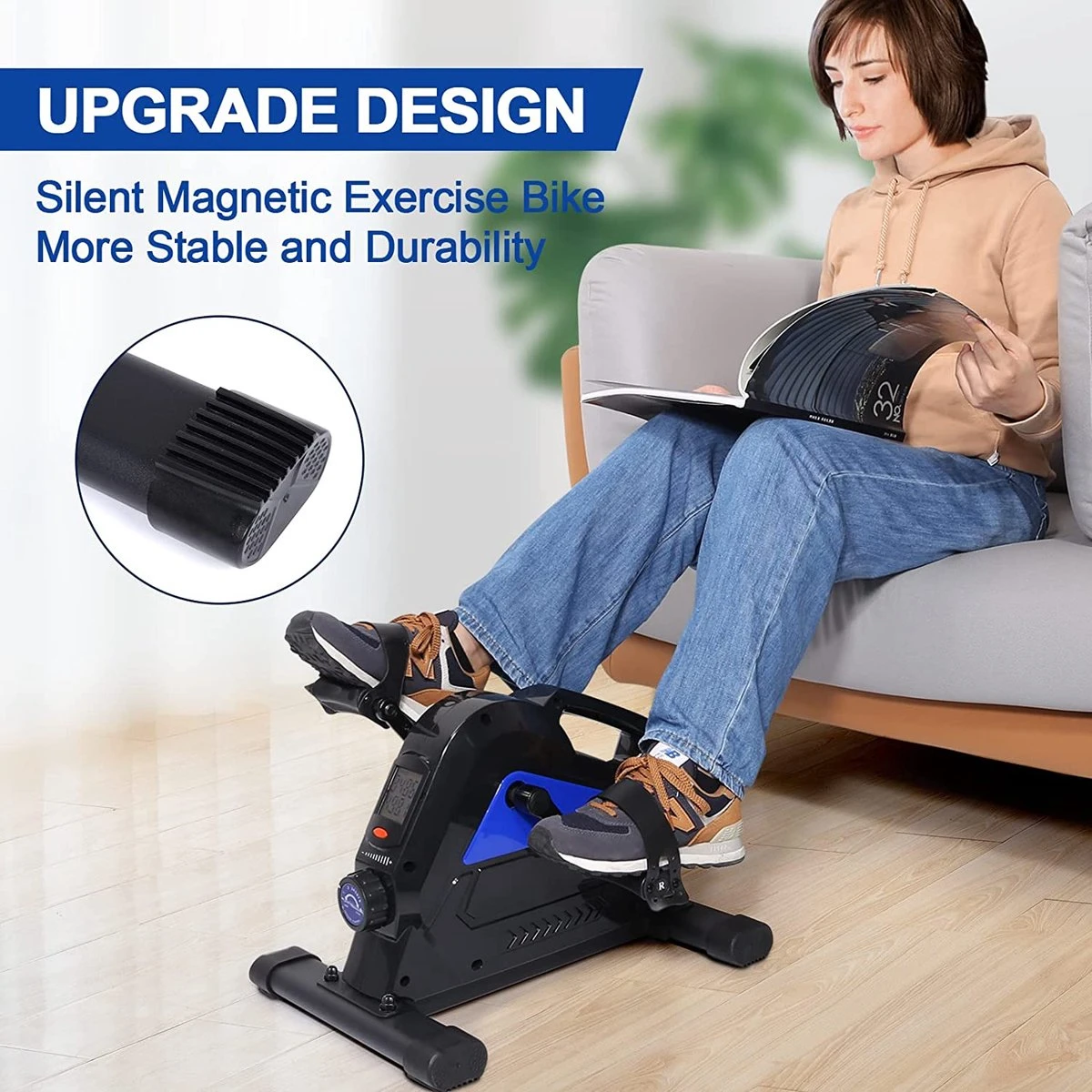 Uten 1835 - Stoelfiets - Mini Hometrainer - Fietstrainer Met Instelbare Weerstand - Fietstrainer Magnetisch Geremd - Bureaufiets - Mobiliteitstrainer 8 Uten 1835 - Stoelfiets - Mini Hometrainer - Fietstrainer Met Instelbare Weerstand - Fietstrainer Magnetisch Geremd - Bureaufiets - Mobiliteitstrainer - Afbeelding 6