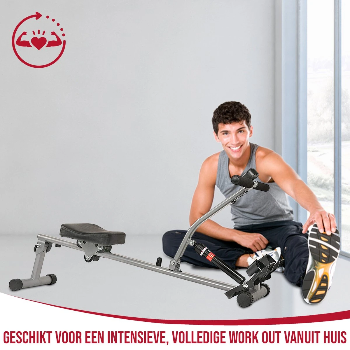 Roeimachine Hometrainer Roeitrainer Roeiapparaat Fitness - Met Trainingscomputer 6 Roeimachine Hometrainer Roeitrainer Roeiapparaat Fitness - Met Trainingscomputer - Afbeelding 4