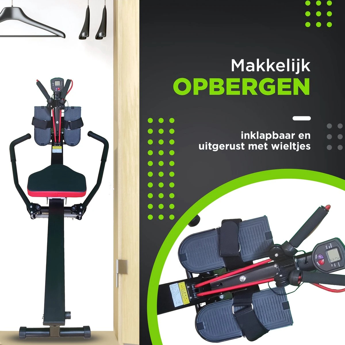 MaxedMore Roeitrainer - Fitness Roeimachine - Roeiapparaat Met Weerstand - Fitness Apparaten Voor Thuis - Hometrainer - 12 Weerstanden - Inklapbaar - Zwart 4 MaxedMore Roeitrainer - Fitness Roeimachine - Roeiapparaat Met Weerstand - Fitness Apparaten Voor Thuis - Hometrainer - 12 Weerstanden - Inklapbaar - Zwart - Afbeelding 2