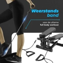 Stepper - 2-in-1 Verstelbare Weerstand - Computer - 2 Weerstandskabels - Zwart - Mini Stepper - Aerobic Stepper -Fit Verkoop 1200x1200 535