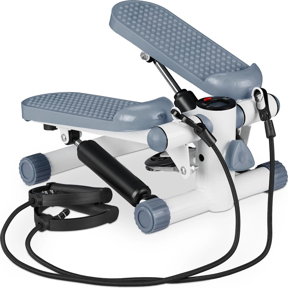 Relaxdays Swing Stepper - 2 Weerstandsbanden - Fitness Stepper - Display - Diverse Kleuren - Grijs 3 Relaxdays Swing Stepper - 2 Weerstandsbanden - Fitness Stepper - Display - Diverse Kleuren - Grijs