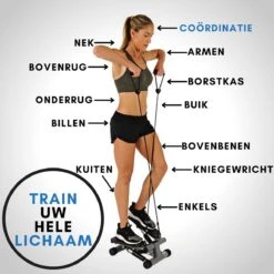 Marbo Stepper - Stepper Fitness - Home Trainer - Verstevigd - 2 Weerstandsbanden - Met Monitor - Verstelbare Weerstand - Step Fitness - Mini Stepper - Verticale Stepper - Professioneel - - Stair Stepper - Step-apparaat - Mini Fitnessapparaat - Step -Fit Verkoop 1200x1200 552