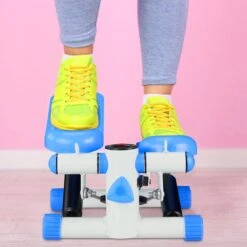 Relaxdays Swing Stepper - 2 Weerstandsbanden - Fitness Stepper - Display - Diverse Kleuren - Roze -Fit Verkoop 1200x1200 563