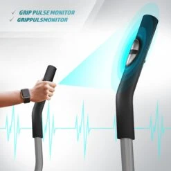 GoodVibes - Crosstrainer Met LCD-scherm Voor Thuisgebruik Met Hartslagsensor En Buiksteun - Thuistrainer - Stepper - Cardiotrainer - Homegym -Fit Verkoop 1200x1200 614