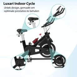 Luxari - Indoor Cycle 2 - Computer Met O.a. Hartslagfunctie - Verstelbare Weerstand - 10 Kg Vliegwiel - I-pad/telefoon Houder - Fitness Fiets - Hometrainer -Fit Verkoop 1200x1200 652