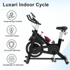 Luxari - Indoor Cycle 2 - Computer Met O.a. Hartslagfunctie - Verstelbare Weerstand - 10 Kg Vliegwiel - I-pad/telefoon Houder - Fitness Fiets - Hometrainer -Fit Verkoop 1200x1200 653