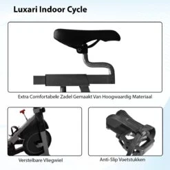 Luxari - Indoor Cycle 2 - Computer Met O.a. Hartslagfunctie - Verstelbare Weerstand - 10 Kg Vliegwiel - I-pad/telefoon Houder - Fitness Fiets - Hometrainer -Fit Verkoop 1200x1200 655