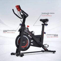 Indoor Cycling Fiets Met Magnetische Weerstand - Stationaire Cardiogym Hometrainer - 6 Kg Vliegwiel En Verstelbaar Comfortabel Zitje - Zwart En Rood -Fit Verkoop 1200x1200 666