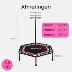Zonovi Fitness Trampoline 250 Kilo – Mini Trampoline – Kleine Trampoline – Sport Trampoline – Met Elastieken – Zwart – Roze – 106 Cm – 42 Inch. -Fit Verkoop 1200x1200 68