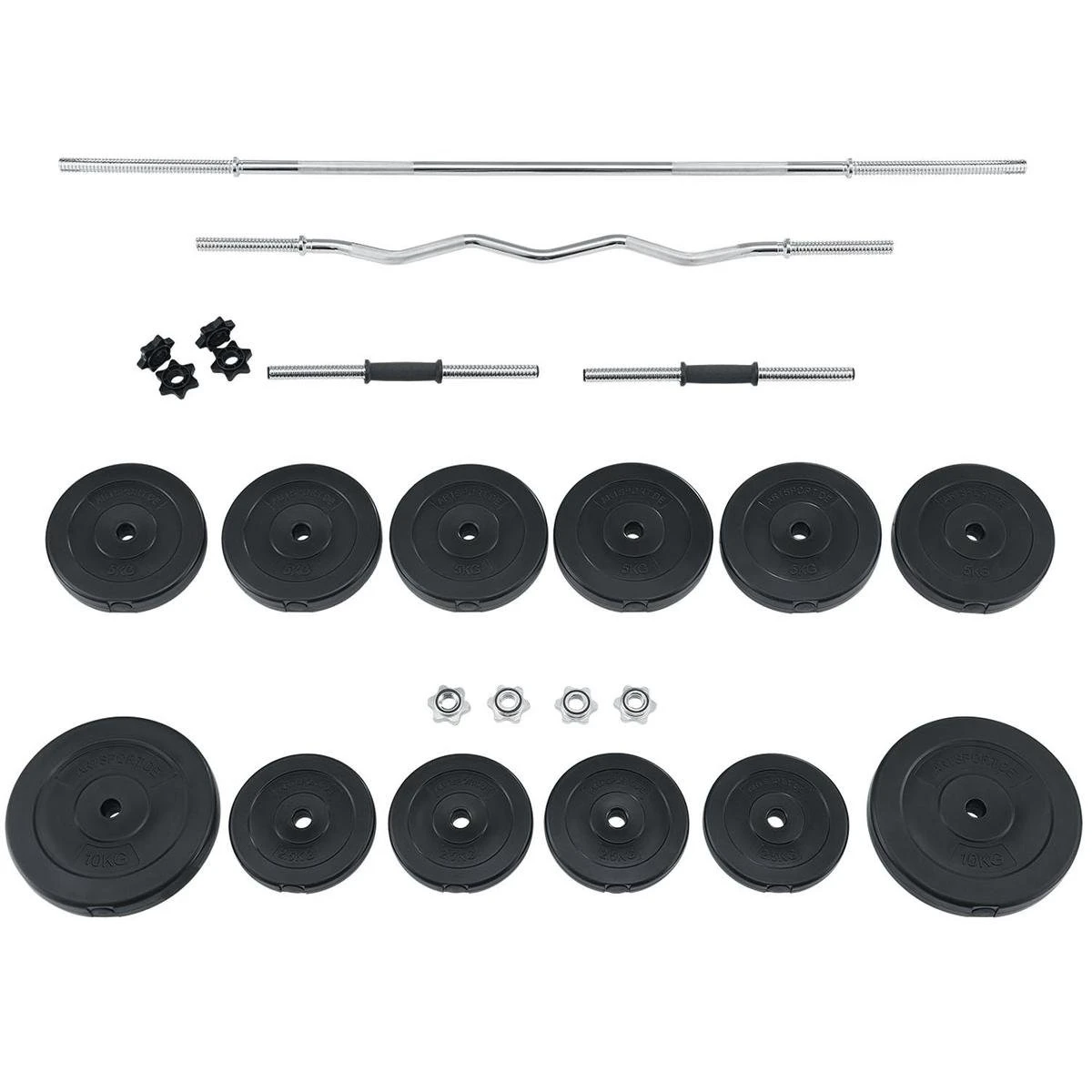 Halterset 3 In 1 / 60kg Halterstang 4 Halterset 3 In 1 / 60kg Halterstang - Afbeelding 2