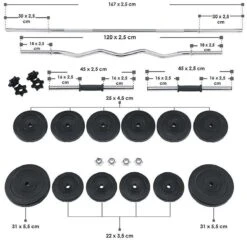 Halterset 3 In 1 / 60kg Halterstang 7 Halterset 3 In 1 / 60kg Halterstang -Fit Verkoop 1200x1200 716