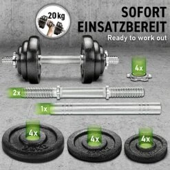 Dumbell Set - Gewichten - Gietijzeren 2-in-1 Verstelbare Halterset 20 Kg -Fit Verkoop 1200x1200 796