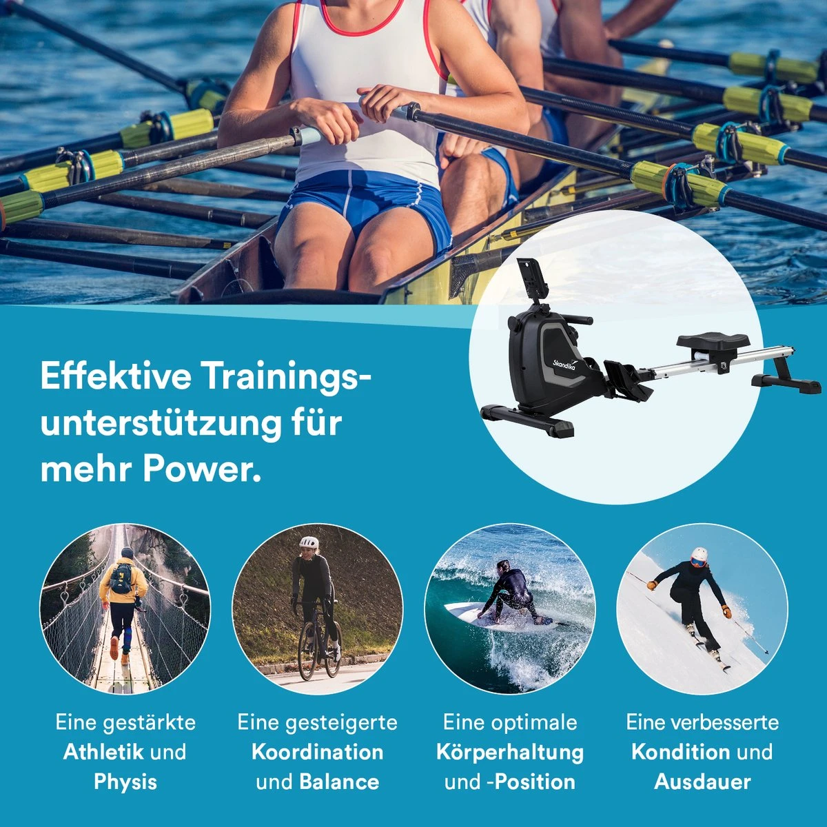 Skandika Venn Roeimachine – Roeitrainers - Roeimachine - Home Roeiapparaat Fitness - Tablet Houder, Roeier Met Multifunctionele Computer, 8 Weerstandsniveaus Instelbaar, Onderhoudsarm - Fitnessapparaten - Grijs 11 Skandika Venn Roeimachine – Roeitrainers - Roeimachine - Home Roeiapparaat Fitness - Tablet Houder, Roeier Met Multifunctionele Computer, 8 Weerstandsniveaus Instelbaar, Onderhoudsarm - Fitnessapparaten - Grijs - Afbeelding 9