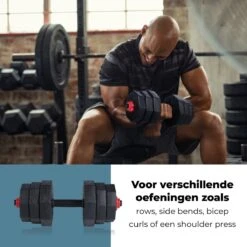 Umbro Halterset - 20 KG - Verstelbare Dumbells En Barbell - Gewichten Van 1.25 KG, 1.5KG En 2KG - Kunststof -Fit Verkoop 1200x1200 819