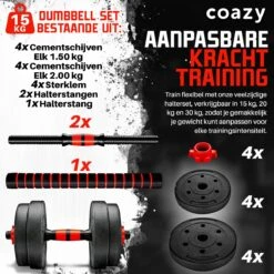 Coazy Dumbell En Barbell Set Verstelbaar - Dumbells - Gewichten Fitness - Halterstang Met Gewichten - Halter -Fit Verkoop 1200x1200 835