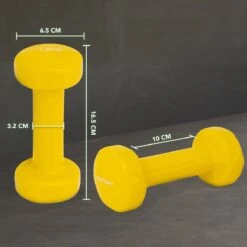 Tunturi Dumbbell Set - 2 X 1,5 Kg - Vinyl - Geel - Incl. Gratis Fitness App -Fit Verkoop 1200x1200 841