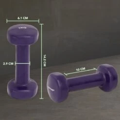 Tunturi Dumbbell Set - 2 X 1,0 Kg - Vinyl - Paars - Incl. Gratis Fitness App -Fit Verkoop 1200x1200 857