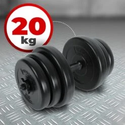 Dumbell - Dumbells Set - 20 Kg - 25 Mm - Kunststof - Zwart -Fit Verkoop 1200x1200 870
