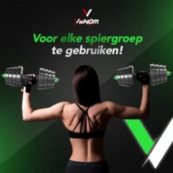Venom Sports Verstelbare Dumbbell Set Tot 20kg - Professionele 2-in-1 Halterset Gewichten - Gebruiksvriendelijke Fitness Stang - Groen -Fit Verkoop 1200x1200 873