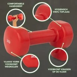 Tunturi Dumbbell Set - 2 X 3,0 Kg - Vinyl - Rood - Incl. Gratis Fitness App 11 Tunturi Dumbbell Set - 2 X 3,0 Kg - Vinyl - Rood - Incl. Gratis Fitness App -Fit Verkoop 1200x1200 897