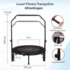 Luxari - Fitness Trampoline Pro - Inclusief Stang En Beschermhoes - 105 Cm Diameter - Opvouwbaar - Belastbaar Tot 150 Kg - Hometrainer - Fitness Trampoline 13 Luxari - Fitness Trampoline Pro - Inclusief Stang En Beschermhoes - 105 Cm Diameter - Opvouwbaar - Belastbaar Tot 150 Kg - Hometrainer - Fitness Trampoline -Fit Verkoop 1200x1200 92