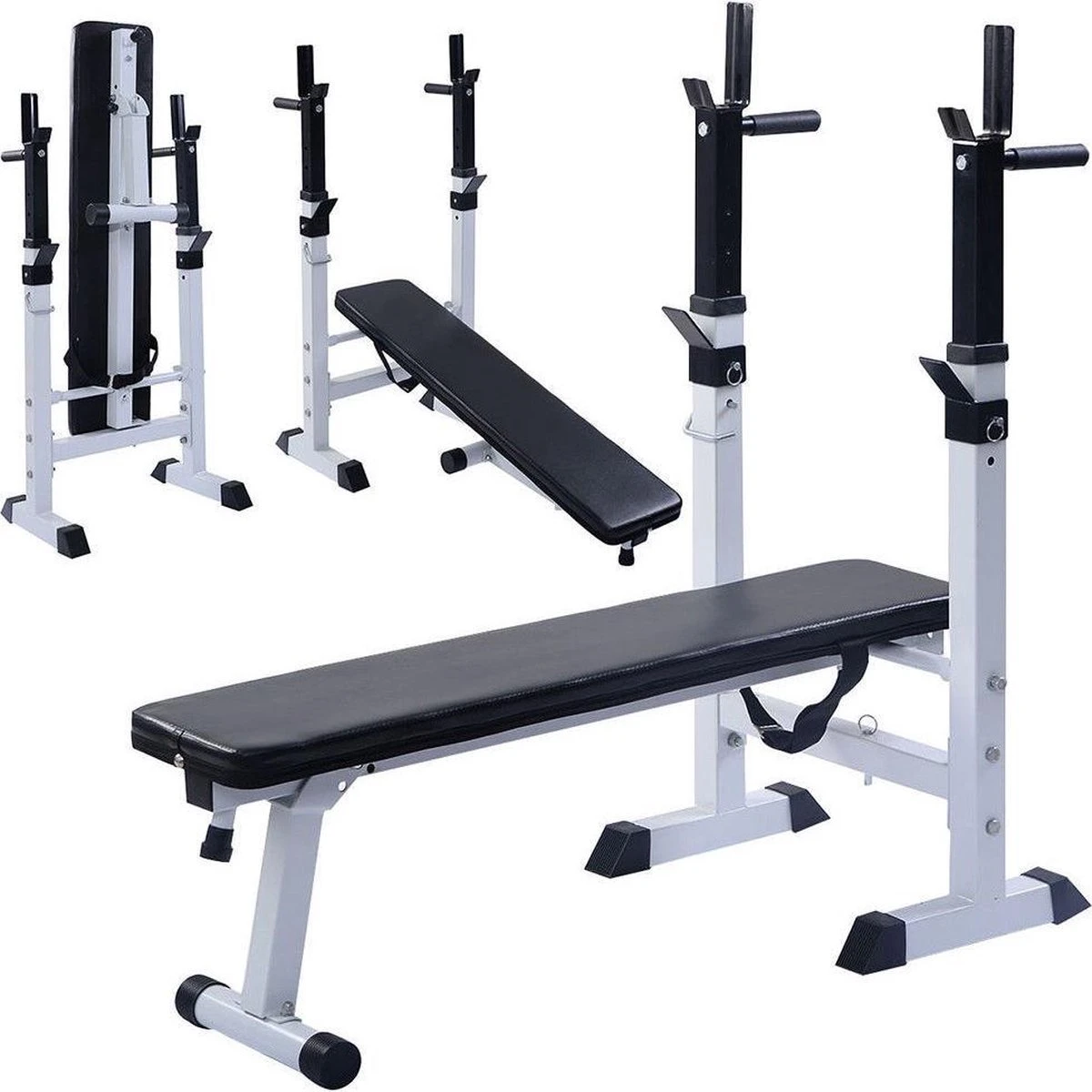 Trend24 - Physionics - Fitnessbank Met Haltersteunen 4 Trend24 - Physionics - Fitnessbank Met Haltersteunen - Afbeelding 2