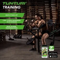 Tunturi WB40 Halterbank - Fitnessbank - Trainingsbank - Bankdrukbank - Thuis Sporten - Leg Extension - Bicep Curls - Incl. Gratis Fitness App -Fit Verkoop 1200x1200 928
