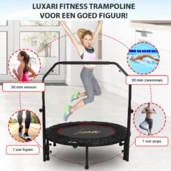Luxari - Fitness Trampoline Pro - Inclusief Stang En Beschermhoes - 105 Cm Diameter - Opvouwbaar - Belastbaar Tot 150 Kg - Hometrainer - Fitness Trampoline 14 Luxari - Fitness Trampoline Pro - Inclusief Stang En Beschermhoes - 105 Cm Diameter - Opvouwbaar - Belastbaar Tot 150 Kg - Hometrainer - Fitness Trampoline -Fit Verkoop 1200x1200 93