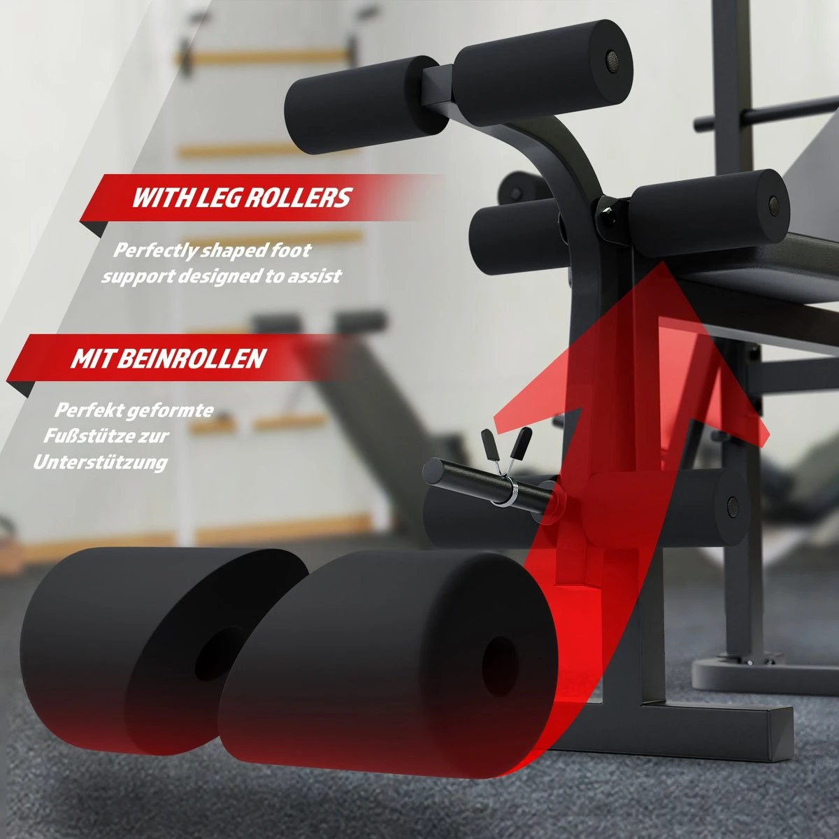 Physionics - Multifunctionele Halterbank - Butterfly Oefening, Sit-ups - Krachttraining - Training Benen - Verstelbare Rugleuning In 4 Standen, Maximum Draagvermogen 255kg - Zwart 13 Physionics - Multifunctionele Halterbank - Butterfly Oefening, Sit-ups - Krachttraining - Training Benen - Verstelbare Rugleuning In 4 Standen, Maximum Draagvermogen 255kg - Zwart - Afbeelding 11