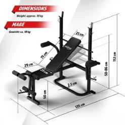 Physionics - Multifunctionele Halterbank - Butterfly Oefening, Sit-ups - Krachttraining - Training Benen - Verstelbare Rugleuning In 4 Standen, Maximum Draagvermogen 255kg - Zwart 34 Physionics - Multifunctionele Halterbank - Butterfly Oefening, Sit-ups - Krachttraining - Training Benen - Verstelbare Rugleuning In 4 Standen, Maximum Draagvermogen 255kg - Zwart -Fit Verkoop 1200x1200 950