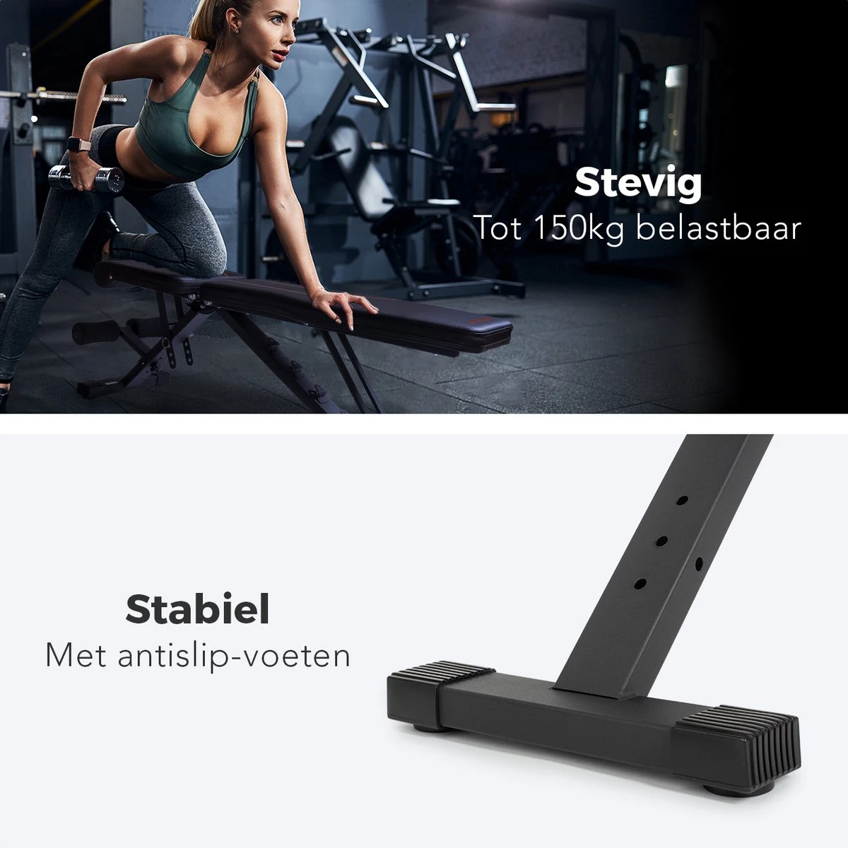 LifeGoods Fitness Halterbank - Verstelbaar - Inklapbaar - Zwart/Rood 11 LifeGoods Fitness Halterbank - Verstelbaar - Inklapbaar - Zwart/Rood - Afbeelding 9