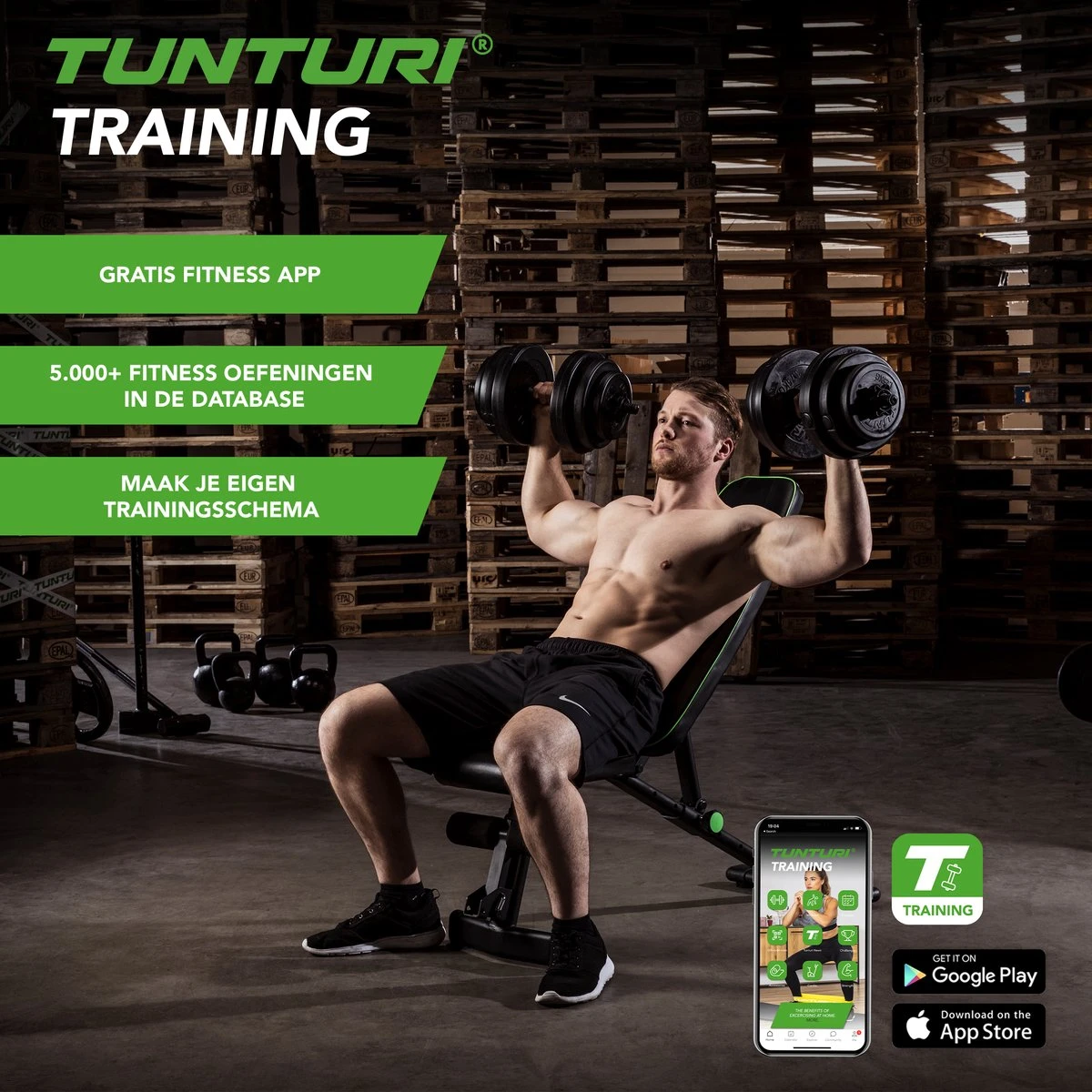 Tunturi UB20 Utility Fitnessbank - Halterbank - Trainingsbank - Buikspierbank - Verstelbaar - Incl. Gratis Tunturi Training App 5 Tunturi UB20 Utility Fitnessbank - Halterbank - Trainingsbank - Buikspierbank - Verstelbaar - Incl. Gratis Tunturi Training App - Afbeelding 3