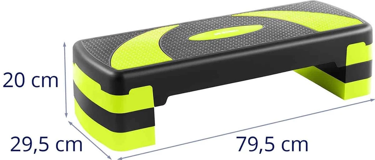 Gymrex Fitness Step - In Hoogte Verstelbaar - 100 Kg - Zwart / Geel 6 Gymrex Fitness Step - In Hoogte Verstelbaar - 100 Kg - Zwart / Geel - Afbeelding 4