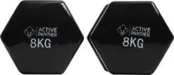 Active Panther Dumbbell Set 2 X 8 KG - 16 Kg Totaal - Vinyl - Zwart -Fit Verkoop 1200x518 2