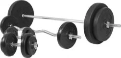 Gorilla Sports Halterbank Zwart Met 100 Kg Halterset - Fitnessbank - Verstelbaar - Halterstang Met Gewichten - Kunststof -Fit Verkoop 1200x576 1