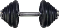 Tunturi Gewichten Gietijzer Totaal 15kg - Halterset Met Schroefsluiting - Dumbbell Set - 1 Halterstang - 30mm - Incl. Gratis Fitness App -Fit Verkoop 1200x584