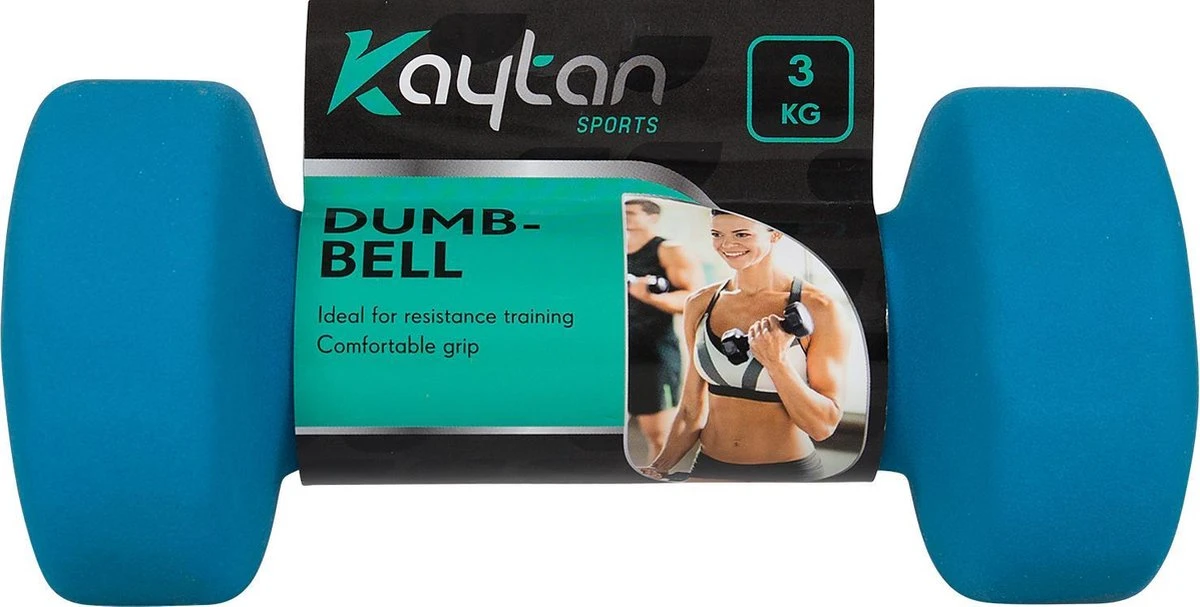 Kaytan Dumbbell Set - 3 Kg - 2 Stuks - Blauw 3 Kaytan Dumbbell Set - 3 Kg - 2 Stuks - Blauw