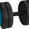 Avento Halter Verstelbaar Kunststof - Dumbbell 15 Kg - Zwart