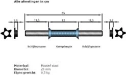 ScSPORTS® Halterset 35 Kg - Korte Halterstangen Met Curlstang En Halterschijven - 30 Mm - Dumbbellset - Gewichten -Fit Verkoop 1200x713 2